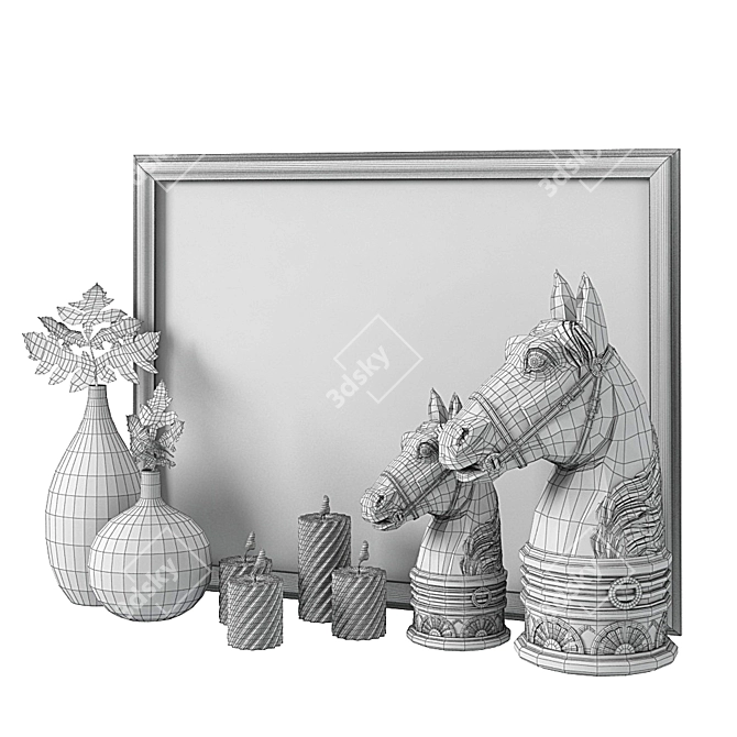 Equestrian Bookend Set 3D model image 4