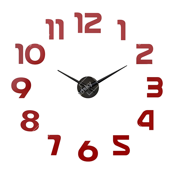 Modern Yorkwell Wall Clock 3D model image 6