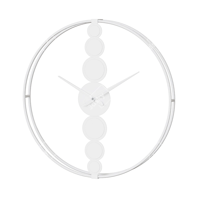 Modern Pebble Wall Clock 3D model image 3