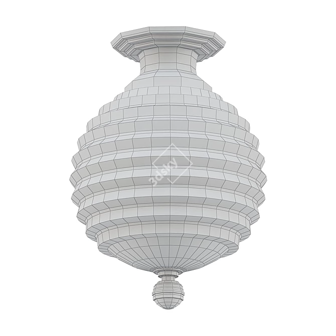 Coolidge 3-Light Flush Mount 3D model image 2