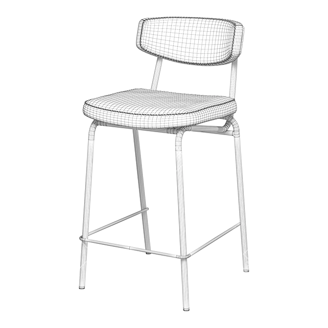 Elegant Burholme Bar Stool 3D model image 5