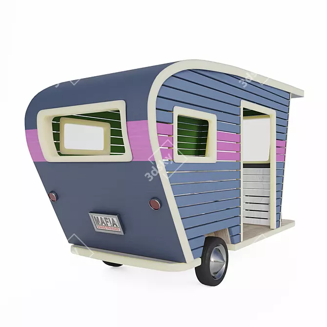 Title: Vintage-inspired Pet Trailers: Customizable & Stylish 3D model image 12