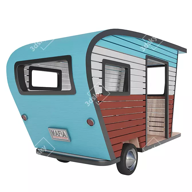 Title: Vintage-inspired Pet Trailers: Customizable & Stylish 3D model image 21