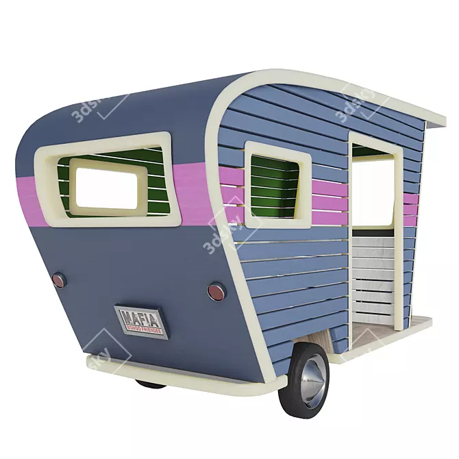 Title: Vintage-inspired Pet Trailers: Customizable & Stylish 3D model image 22