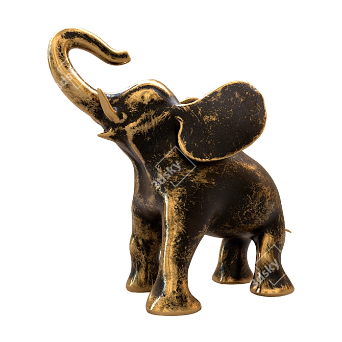 Majestic Elephant Sculpture 3D model image 1