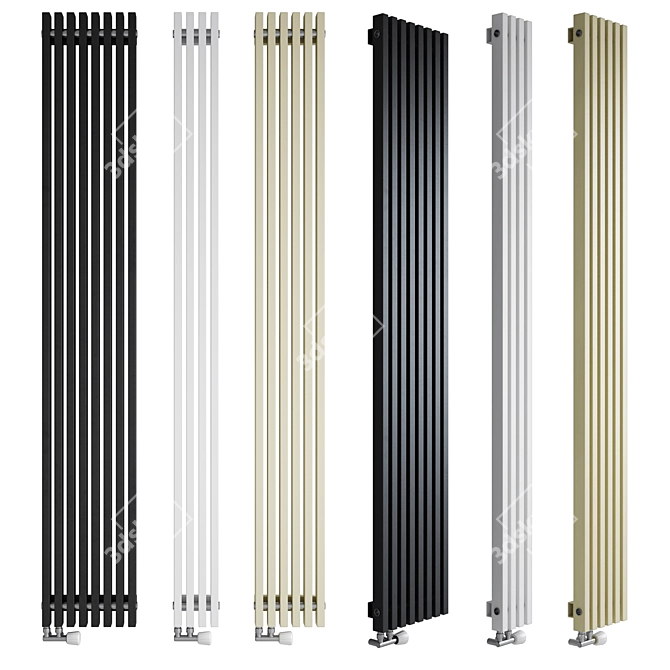  Sleek Tubular Radiators GUARDO RETTA 3D model image 1