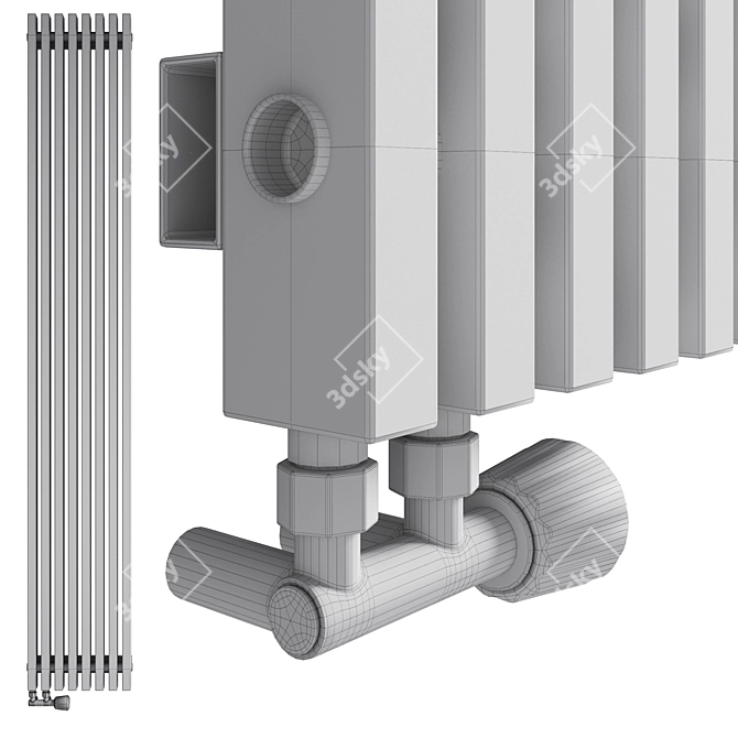  Sleek Tubular Radiators GUARDO RETTA 3D model image 3