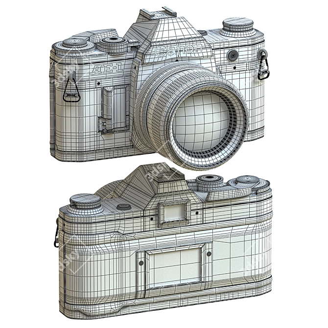 Classic Canon AE-1: Vintage Beauty 3D model image 5