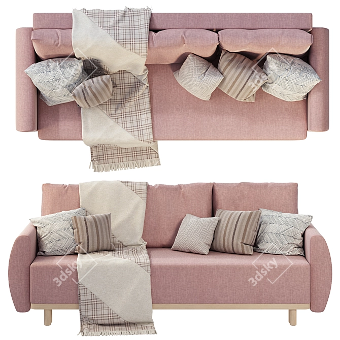 Sleek Grunnarp Sofa: Modern & Versatile 3D model image 2
