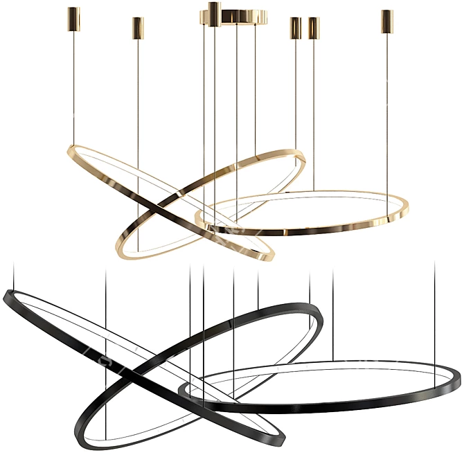 Elegant Lexington Chandelier 3D model image 1