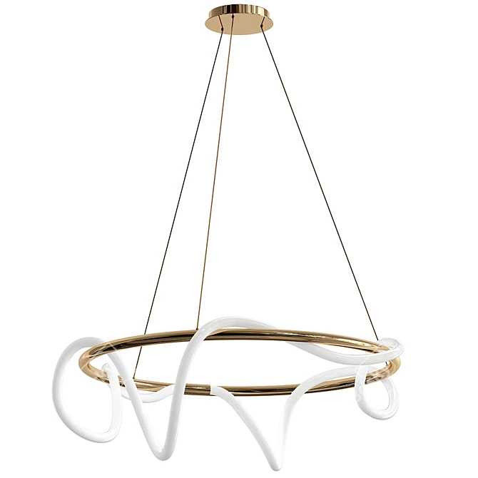 Elegant Shiva Chandelier: Stunning 3D Model 3D model image 1