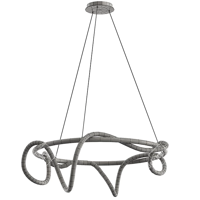 Elegant Shiva Chandelier: Stunning 3D Model 3D model image 2