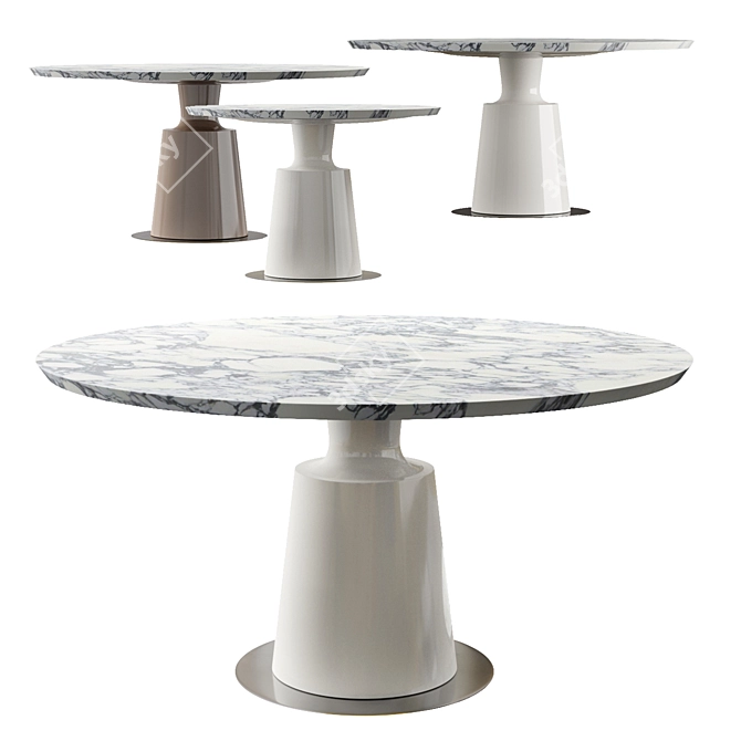 Elegant Peso Dining Table 3D model image 1