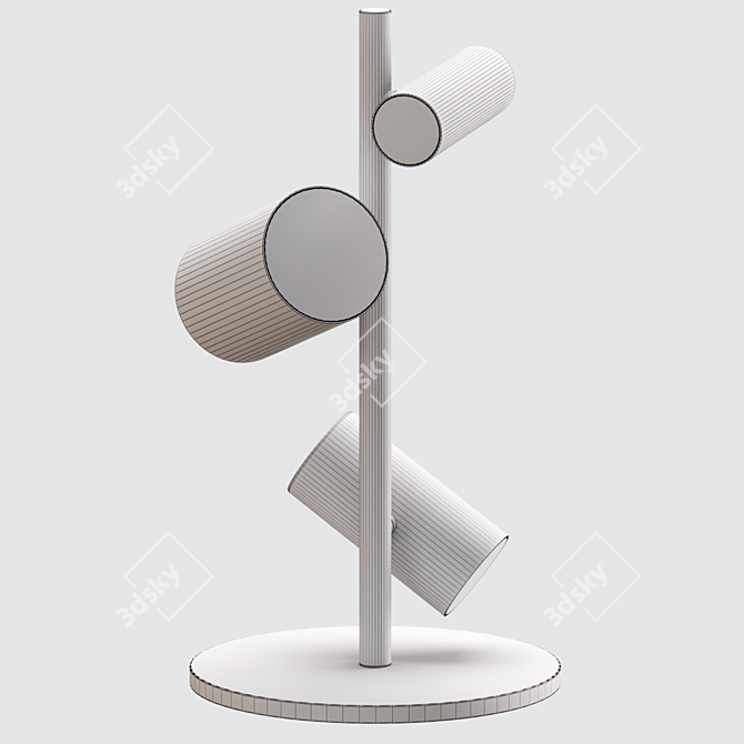 Elegant Can Can Table Lamp 3D model image 2