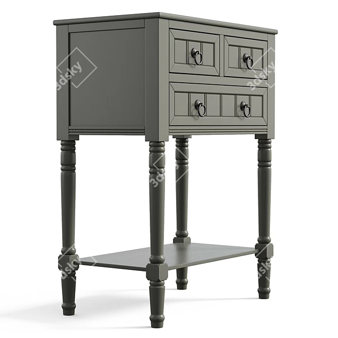 Rustic Charm Console Table 3D model image 5