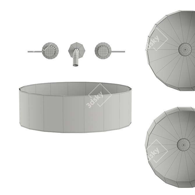 Gessi 316 Circle Sink 3D model image 2