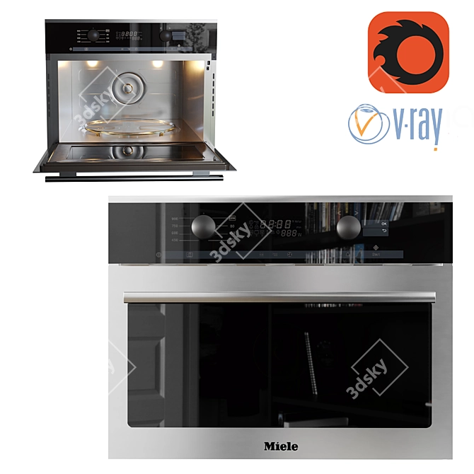 Miele Kitchen Appliance: Powerful Vray & Corona Engine 3D model image 2