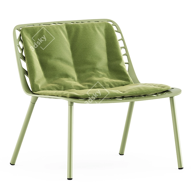 Elegant Forest Lounge Chair 3D model image 3