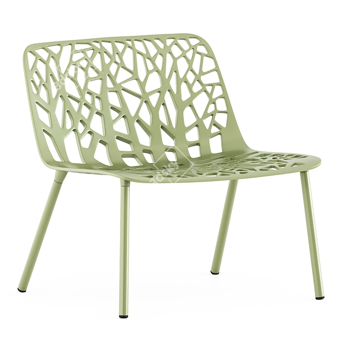 Elegant Forest Lounge Chair 3D model image 4