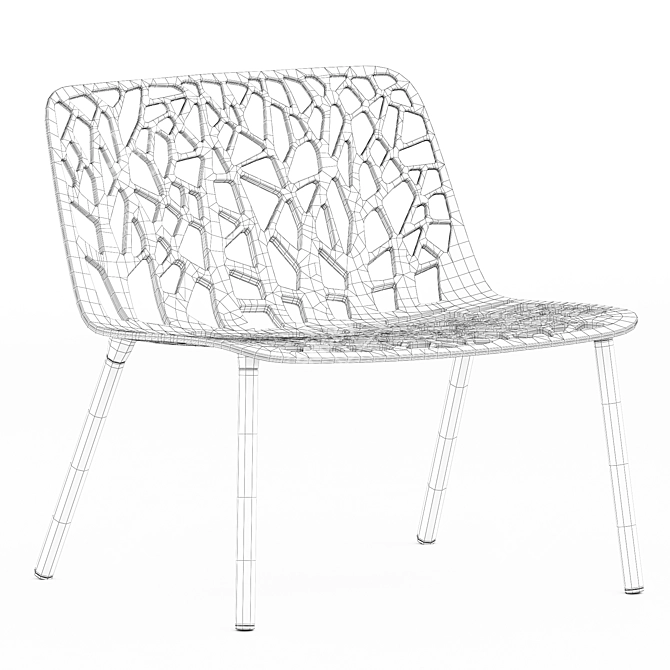 Elegant Forest Lounge Chair 3D model image 5
