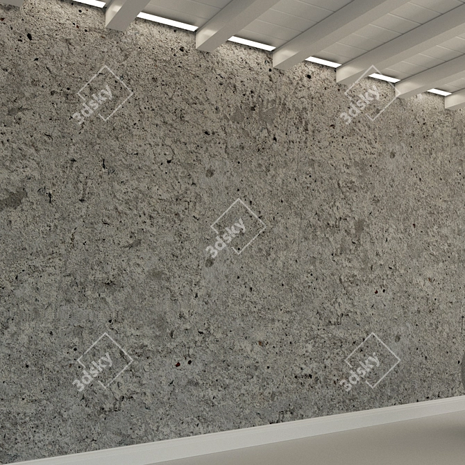 Vintage Concrete Wall Texture 3D model image 2