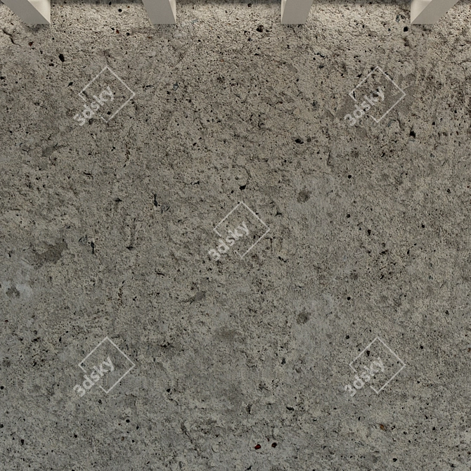 Vintage Concrete Wall Texture 3D model image 3