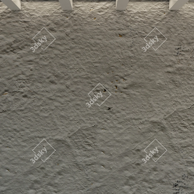 Vintage Concrete Wall Texture 3D model image 2