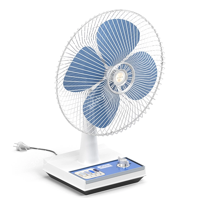 Toshiba Retro Table Fan 3D model image 1