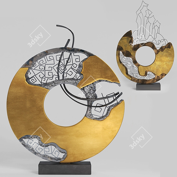 Contemporary Metal Interior Sculptures 3D model image 1