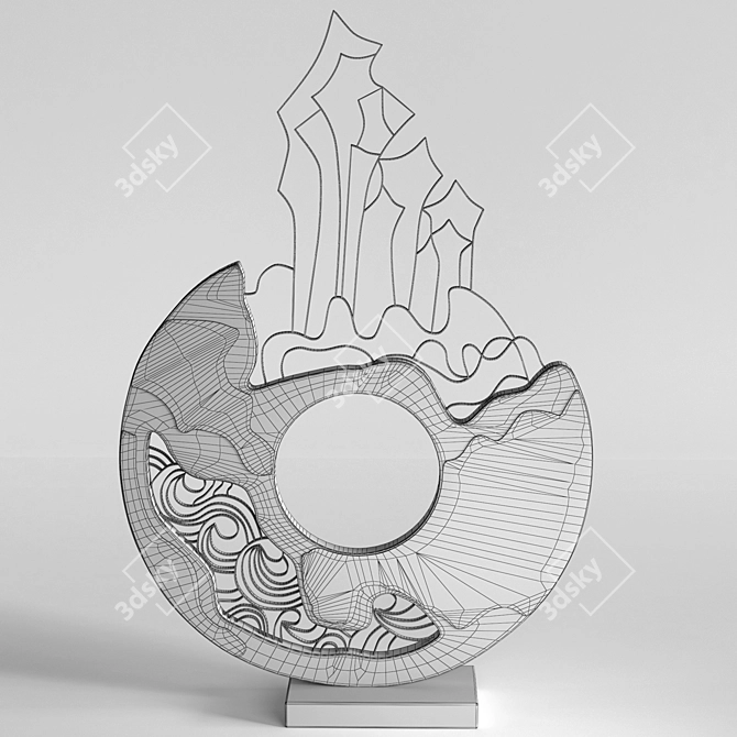 Contemporary Metal Interior Sculptures 3D model image 7