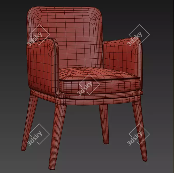 Cassoni Candy Chair: Italian Designed Sweet Seating 3D model image 2