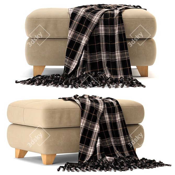 SK Design VITTORIO MT Pouf: Stylish and Versatile 3D model image 1