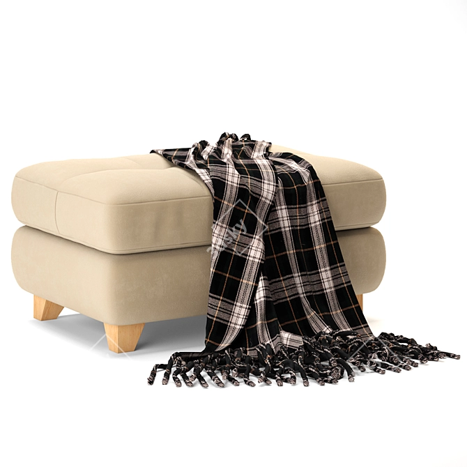 SK Design VITTORIO MT Pouf: Stylish and Versatile 3D model image 3