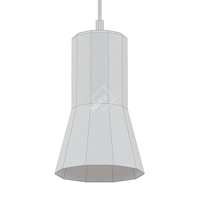 Elegant Illuminating Pendant: Silhouette 3D model image 2