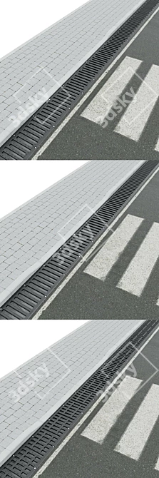 Versatile Road Tray for Curbs and Sidewalks 3D model image 3