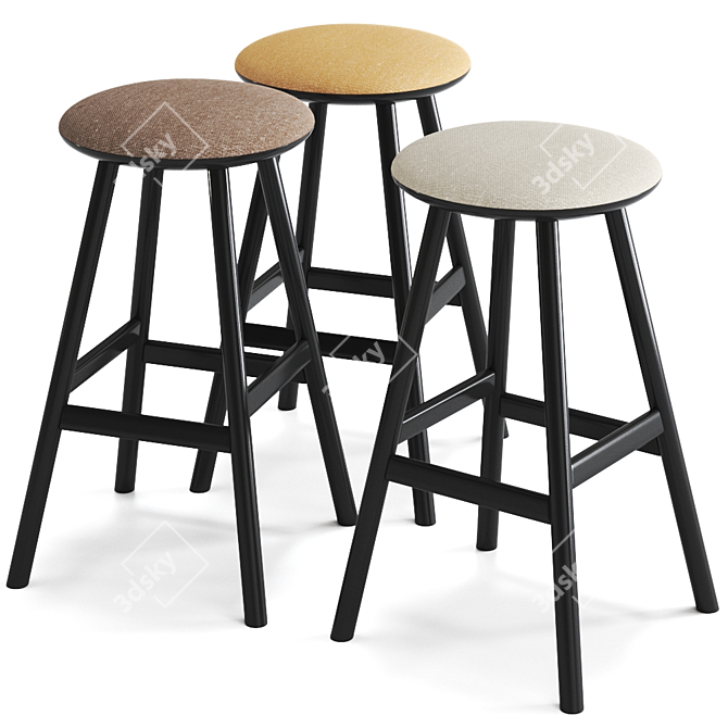 Palmo Stool: Sleek and Modern Design 3D model image 1