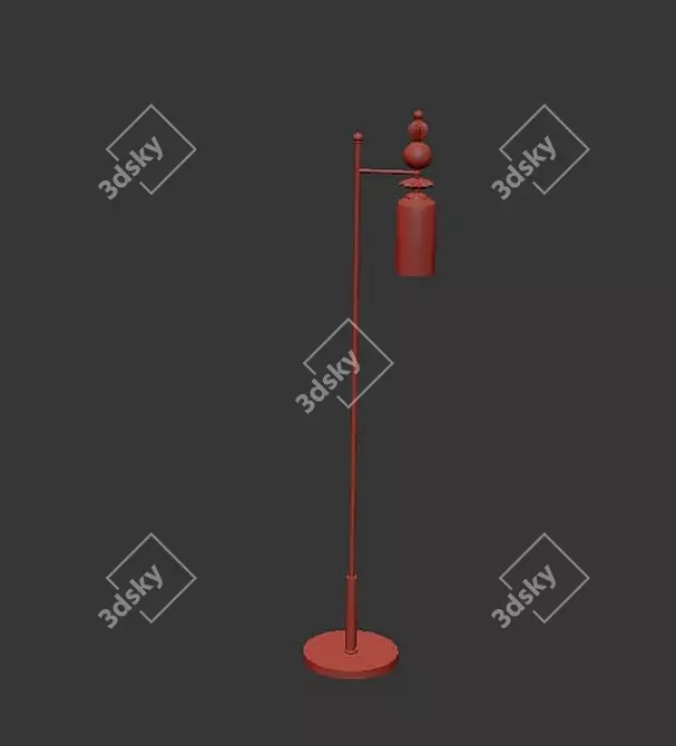 Elegant Bizet Floor Lamp 3D model image 3