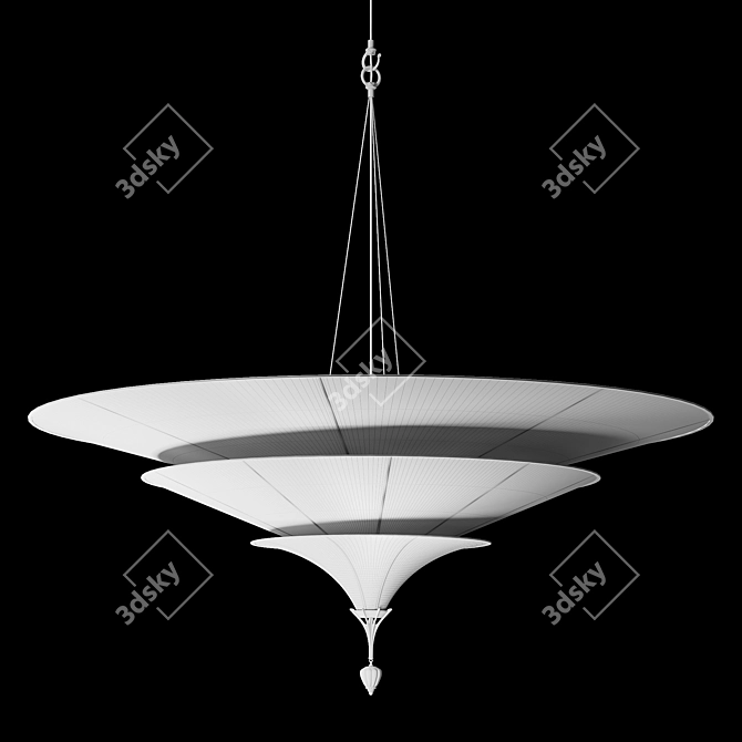 Luxury Fortuny Icaro Chandelier: Restoration Hardware 3D model image 3