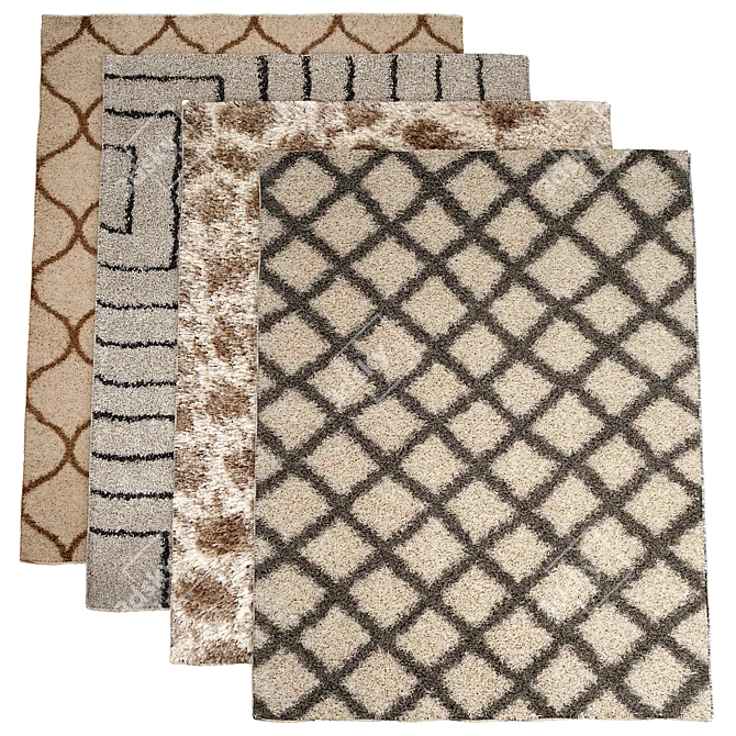 Luxury Faux Fur Rug 3D model image 2