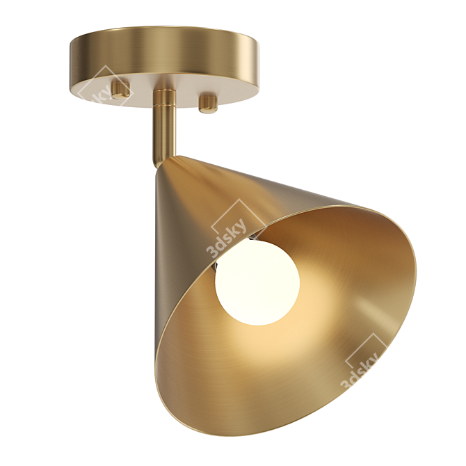 Lampatron RIGEL CH: Modern Cone-shaped Ceiling Lamp 3D model image 2
