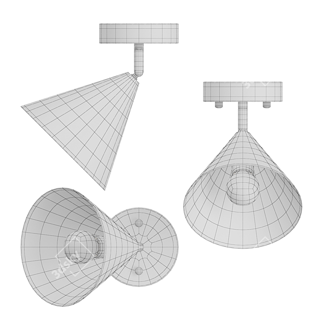 Lampatron RIGEL CH: Modern Cone-shaped Ceiling Lamp 3D model image 4