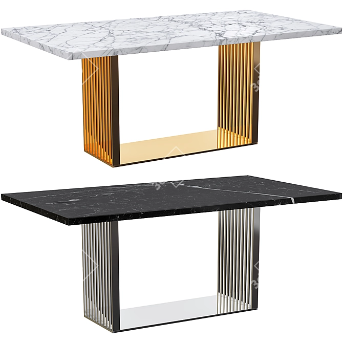 Modern Lincoln Dining Table 3D model image 1