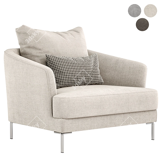 Lebom RONDO Armchair: Stylish Comfort 3D model image 1