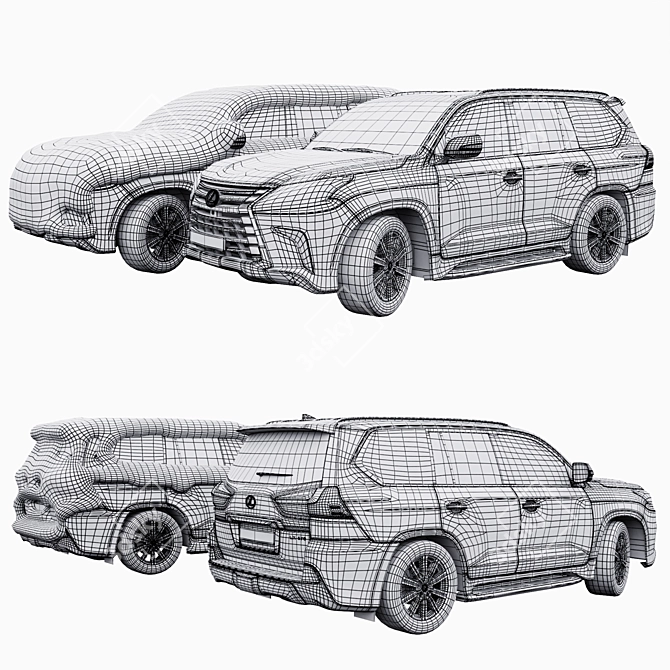 All-Weather Lexus LX570: Conquer Every Season 3D model image 6