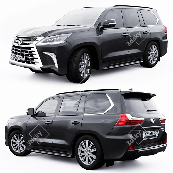 All-Weather Lexus LX570: Conquer Every Season 3D model image 7