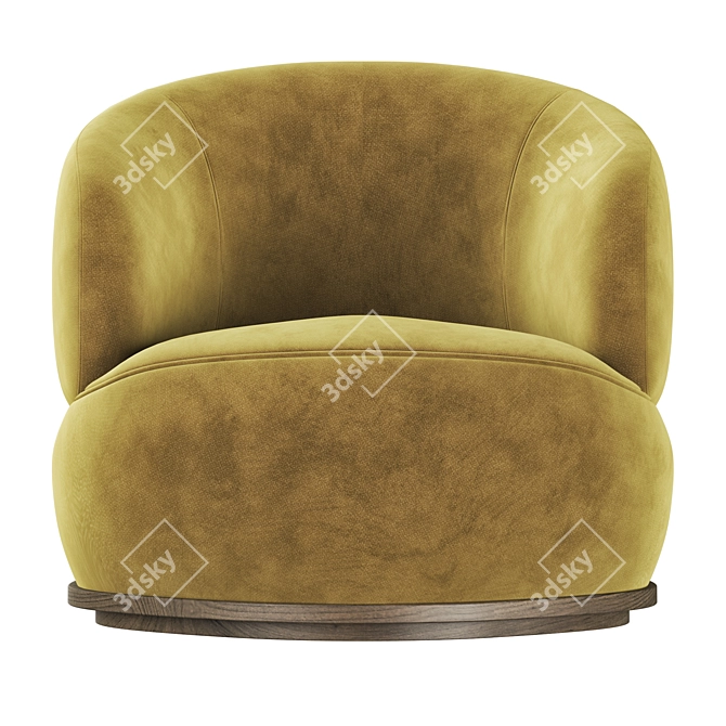  Orbit Armchair: Sleek and Stylish Seating Solution 3D model image 2