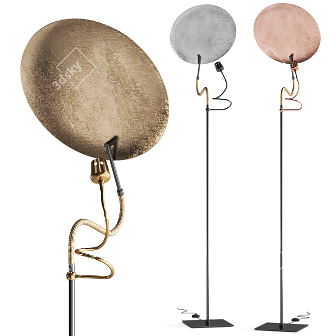 Illuminating Elegance: LUCE D ORO Floor lamp 3D model image 1