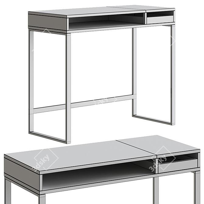 Modern Minimalist Console Table 3D model image 3