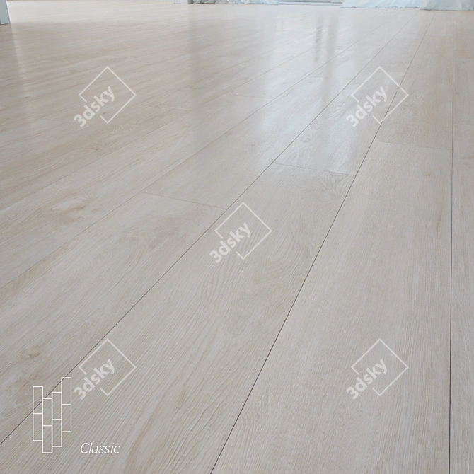 Premium Oak Atlas Flooring 3D model image 1