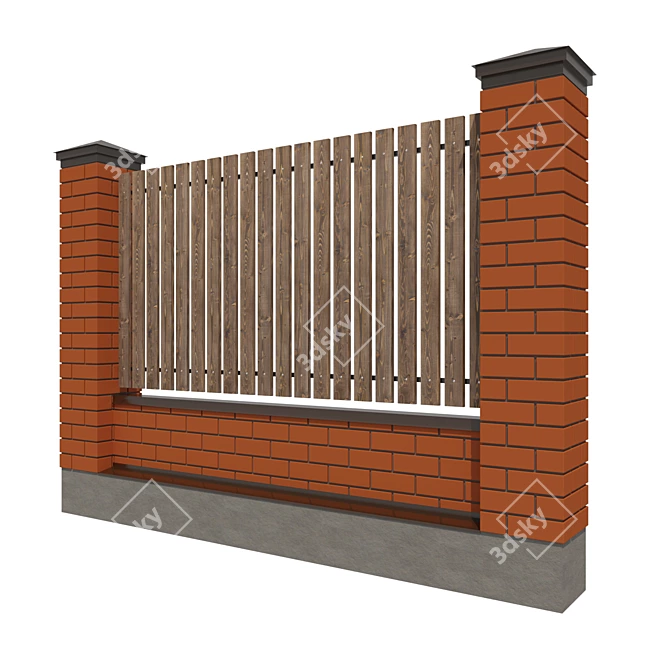 3D Fence Model for 3ds Max 3D model image 2